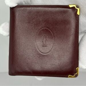 ♥️Cartier Mast Line Bordeaux Leather Bi-Fold Wallet | PRELOVED!!♥️